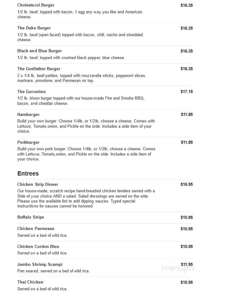 Truman's Bar & Grill - Columbia, MO menu_pic