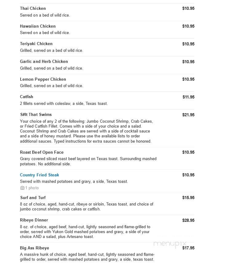 Truman's Bar & Grill - Columbia, MO menu_pic