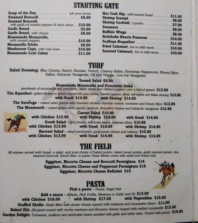 Post Time Pub - Blairstown, NJ menu_pic