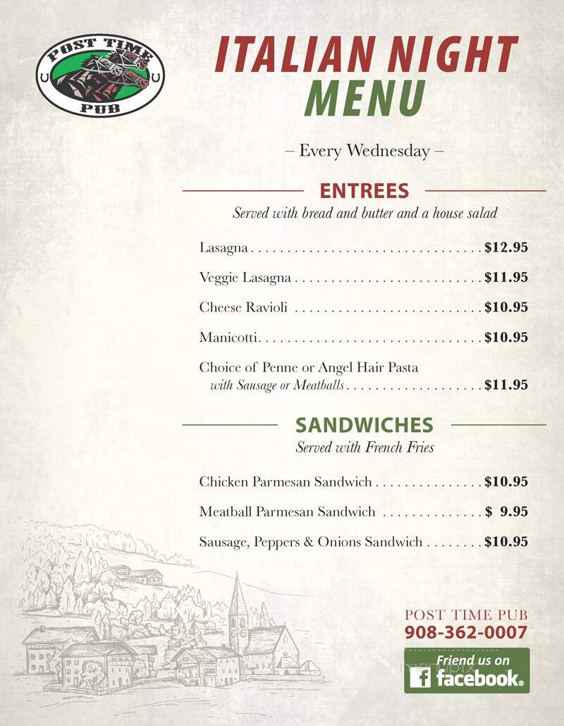 Post Time Pub - Blairstown, NJ menu_pic