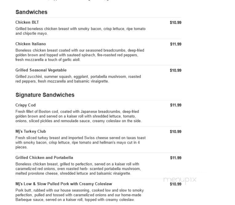 Buttonwood Manor - Matawan, NJ menu_pic