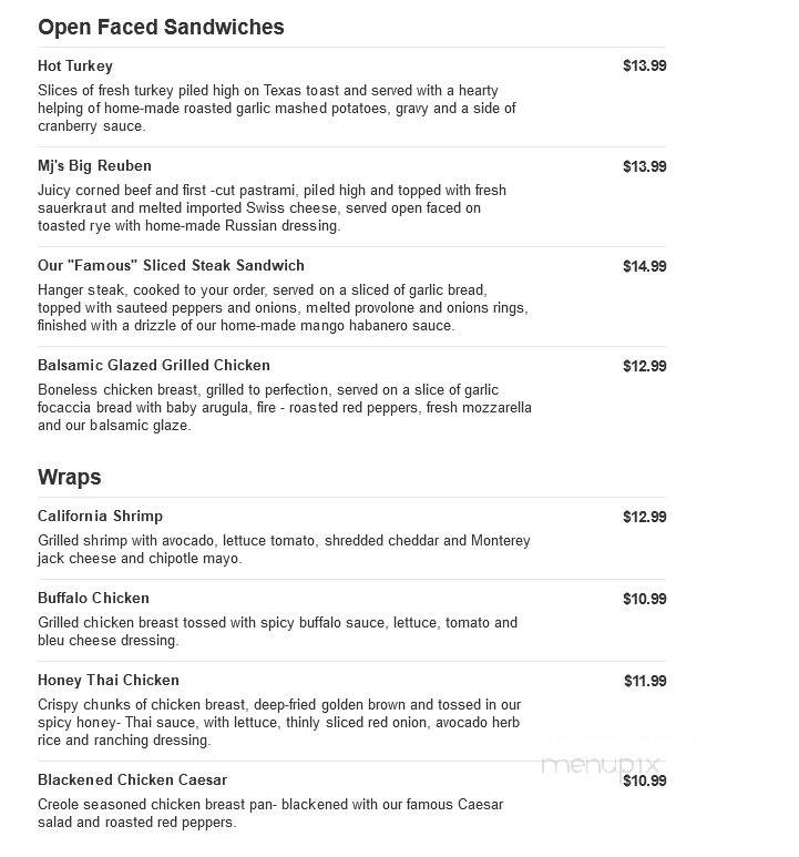 Buttonwood Manor - Matawan, NJ menu_pic