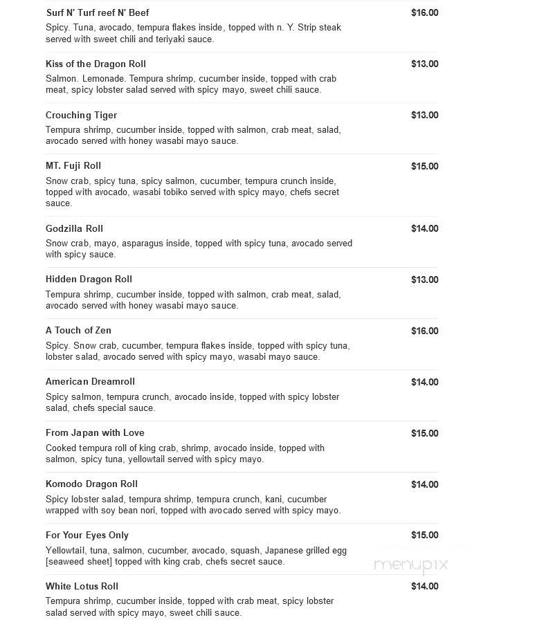 Buttonwood Manor - Matawan, NJ menu_pic