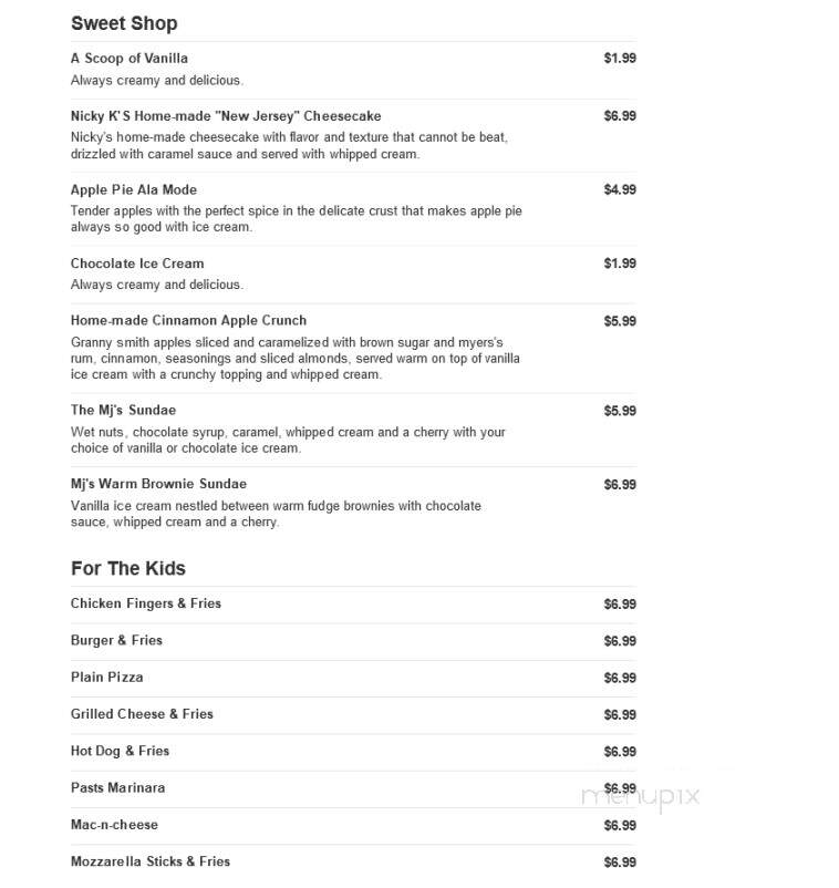 Buttonwood Manor - Matawan, NJ menu_pic