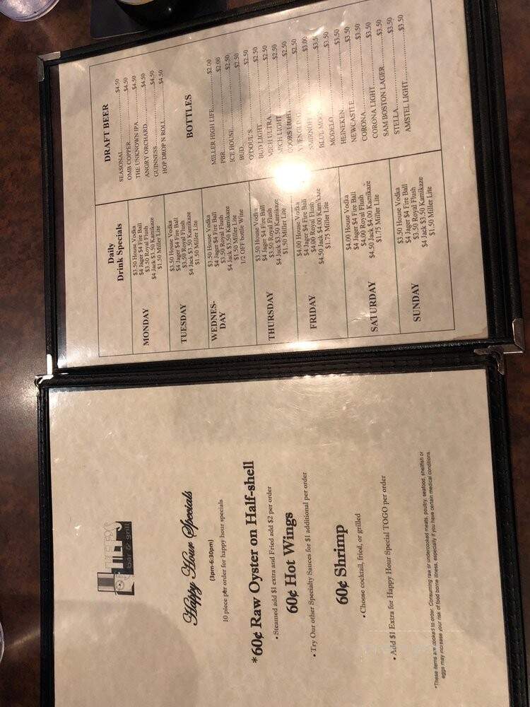 Hef's Bar & Grill Restaurant - Charlotte, NC menu_pic