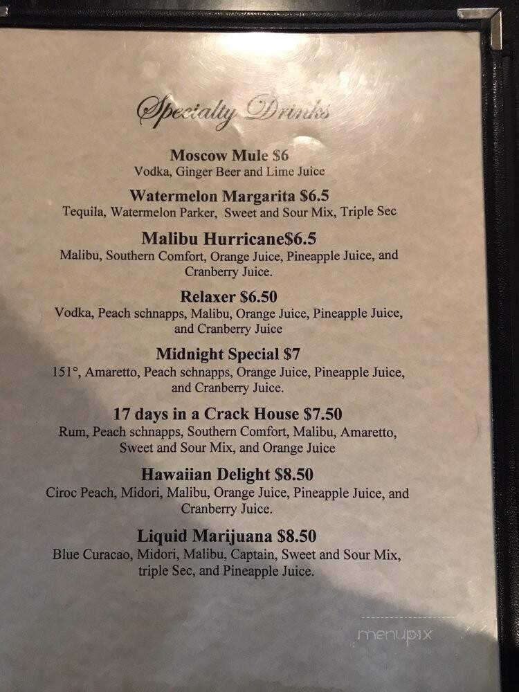 Hef's Bar & Grill Restaurant - Charlotte, NC menu_pic