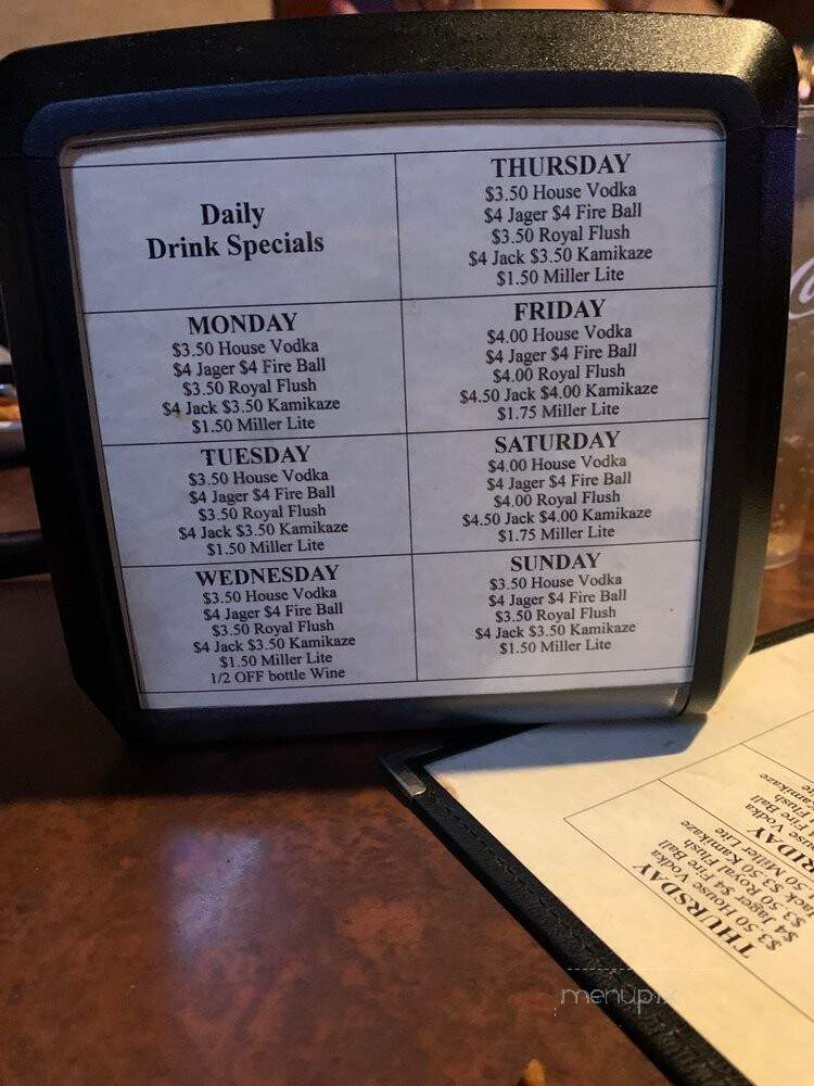 Hef's Bar & Grill Restaurant - Charlotte, NC menu_pic