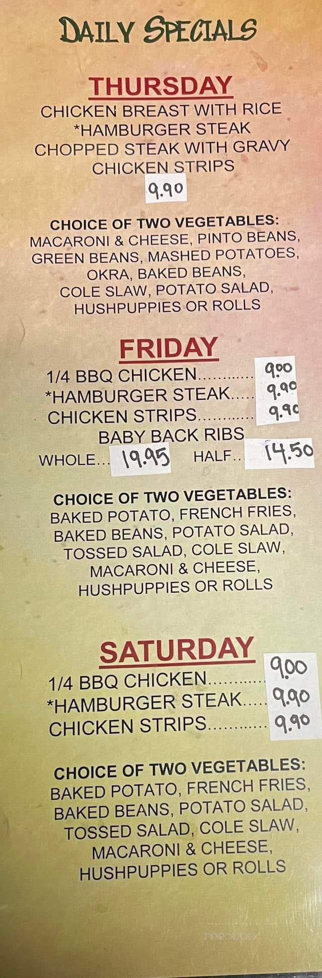 Welcome Bar Bq - Welcome, NC menu_pic