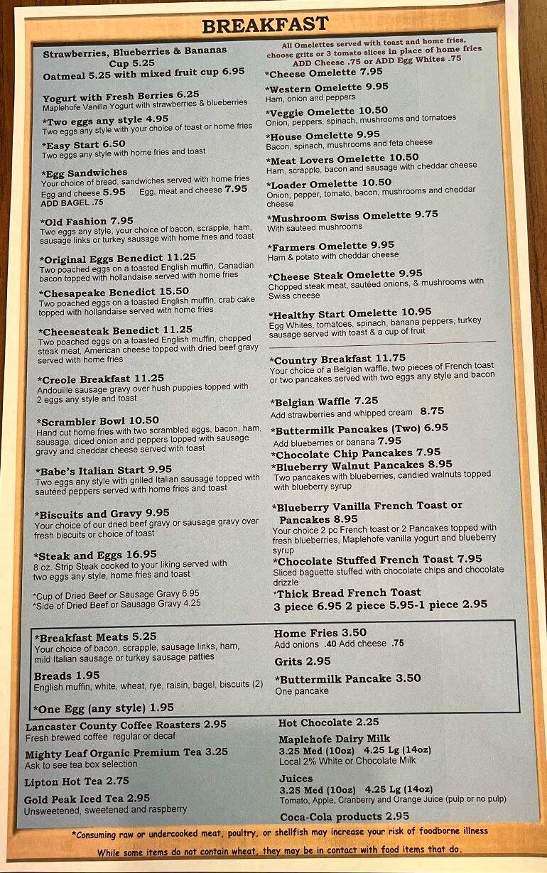 Nottingham Inn - Nottingham, PA menu_pic