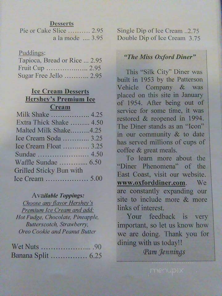 Oxford Diner - Oxford, PA menu_pic