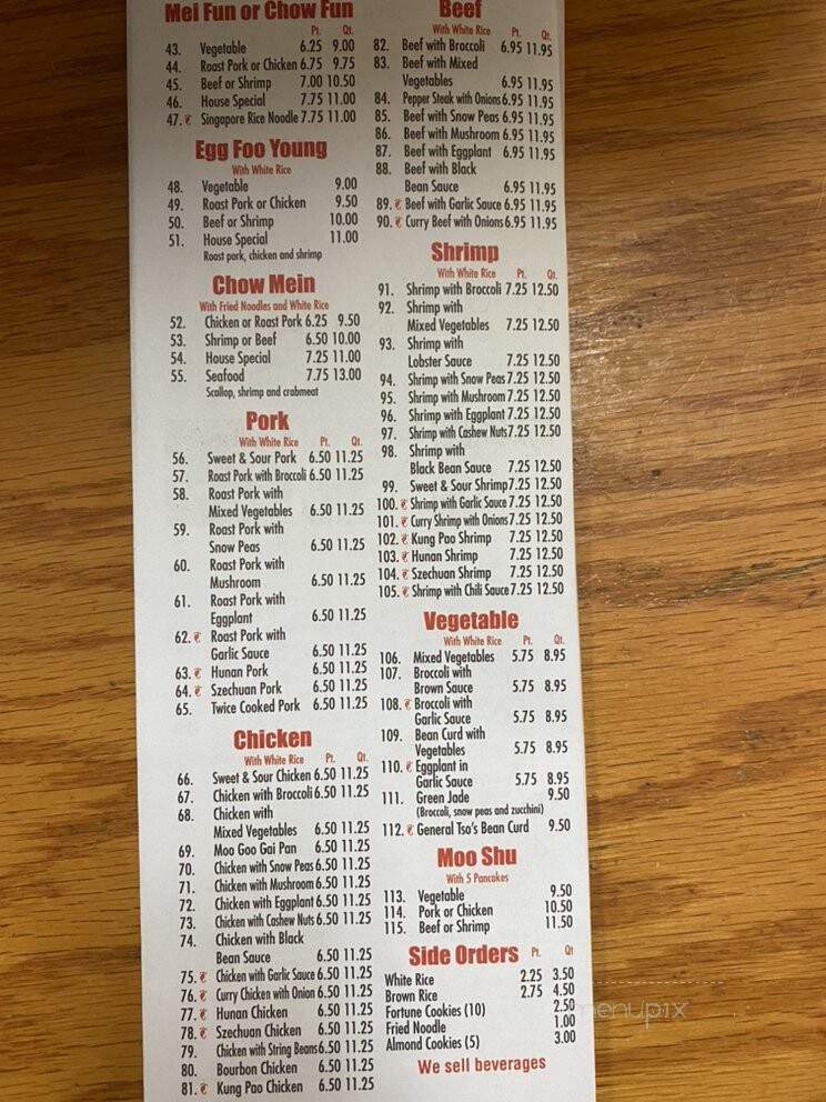 Peking Chinese Restaurant - Trexlertown, PA menu_pic
