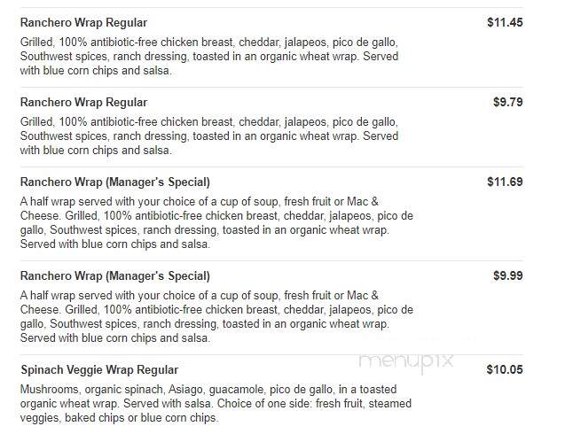 Jason's Deli - Mckinney, TX menu_pic