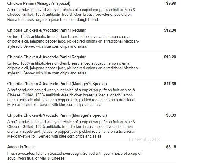 Jason's Deli - Mckinney, TX menu_pic