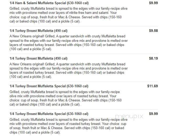 Jason's Deli - Mckinney, TX menu_pic