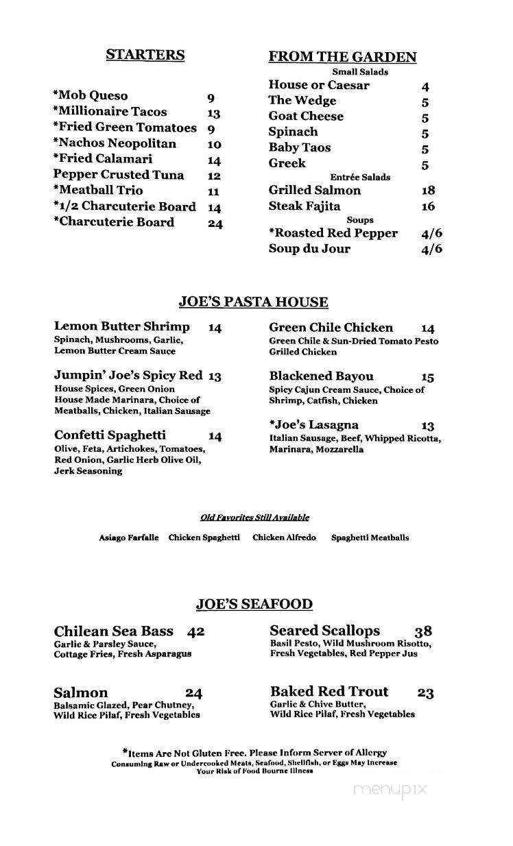 Macaroni Joe's Restaurant - Amarillo, TX menu_pic