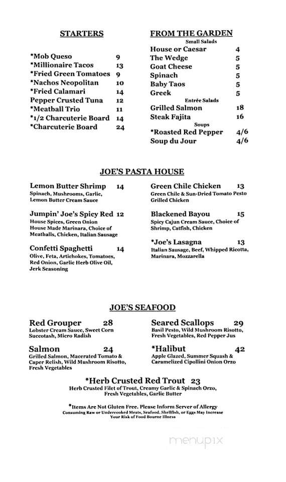 Macaroni Joe's Restaurant - Amarillo, TX menu_pic