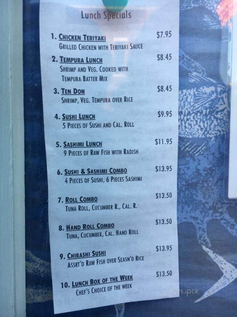 Matsumoto Sushi - Lexington, VA menu_pic