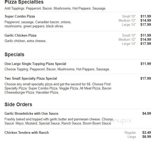 Dinelli's Pizza & Pasta - Hamilton, AL menu_pic