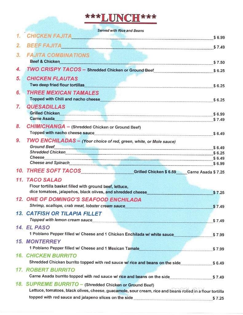 Las Americas Too - Fort Smith, AR menu_pic