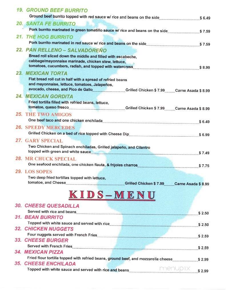 Las Americas Too - Fort Smith, AR menu_pic