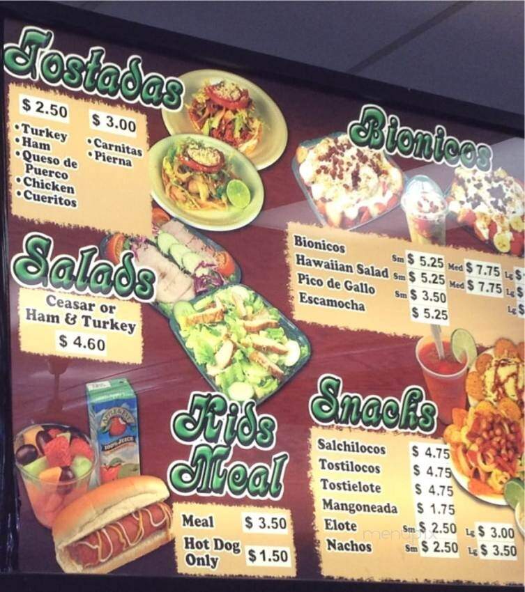Ana's Bionicos - Norwalk, CA menu_pic