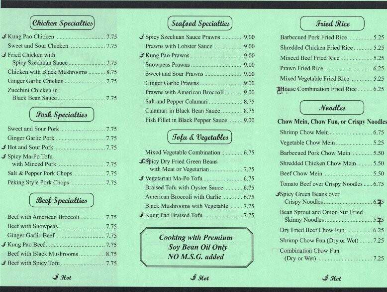 Orient Express - San Ramon, CA menu_pic