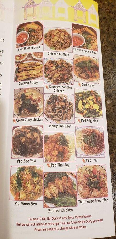 Thai House - Arvada, CO menu_pic