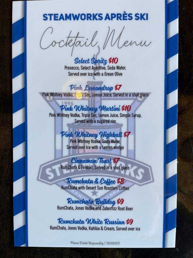 Steamworks Brewing Co - Durango, CO menu_pic