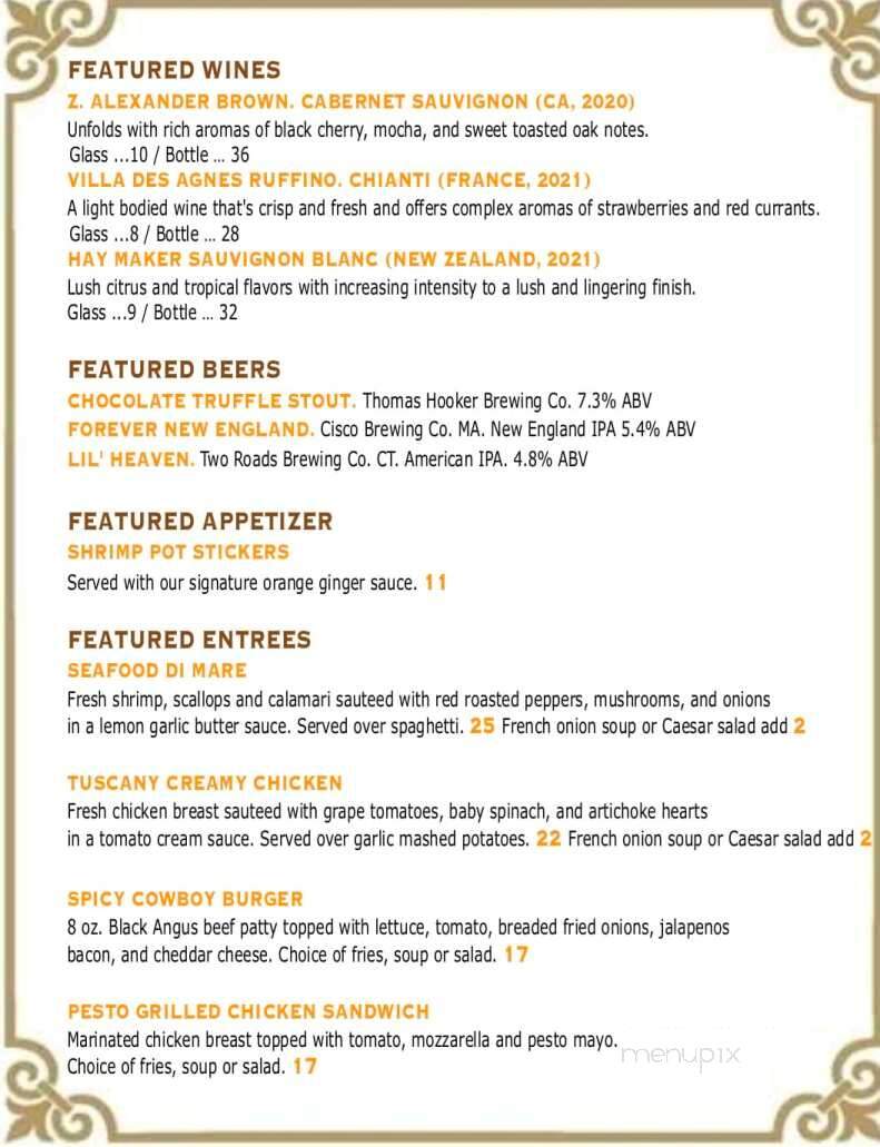 Red Rock Pizza & Cafe - Storrs-Mansfield, CT menu_pic