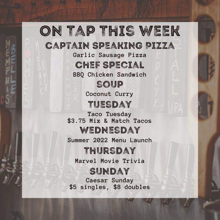 Barnstormer Brewing & Distilling - Barrie, ON menu_pic