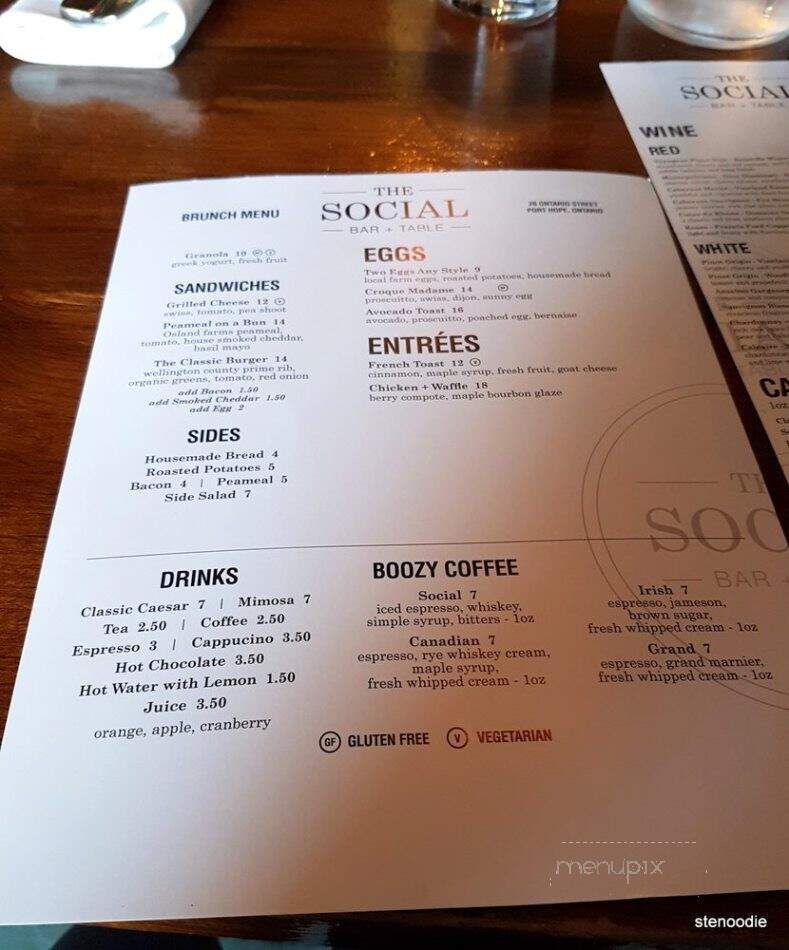 The Social - Port Hope, ON menu_pic