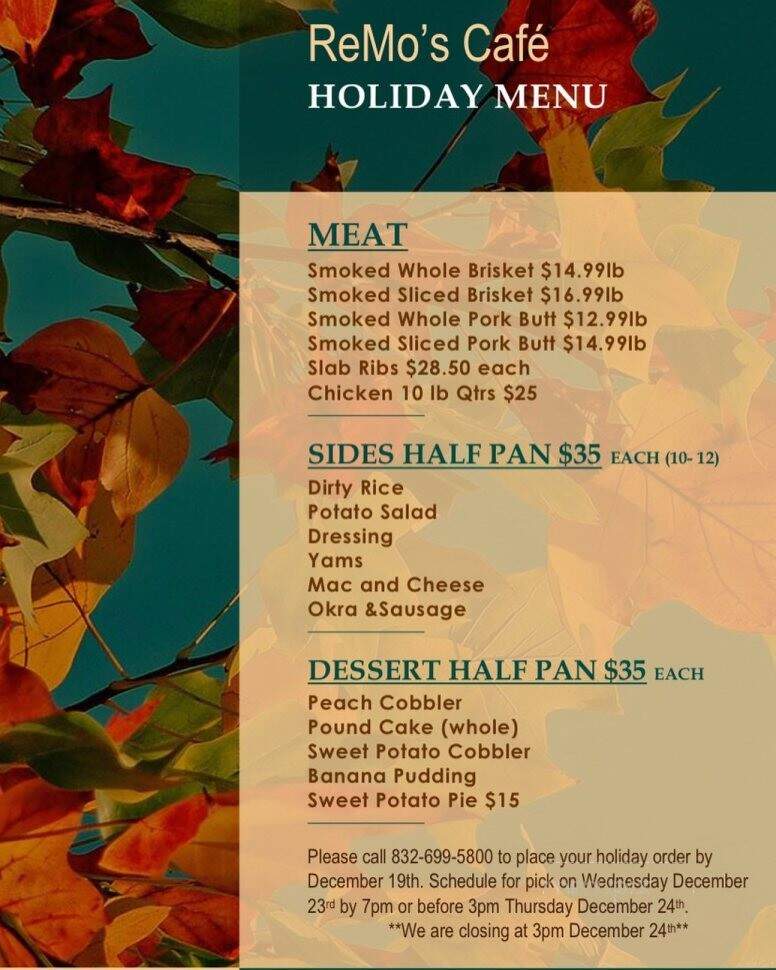 ReMo's Cafe - Missouri City, TX menu_pic
