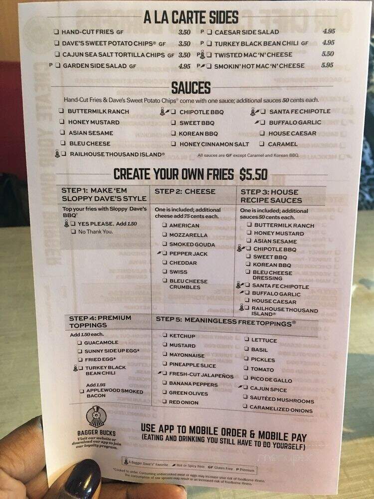 Bagger Dave's - Centerville, OH menu_pic