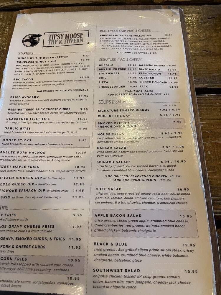 Tipsy Moose Tap & Tavern - Latham, NY menu_pic