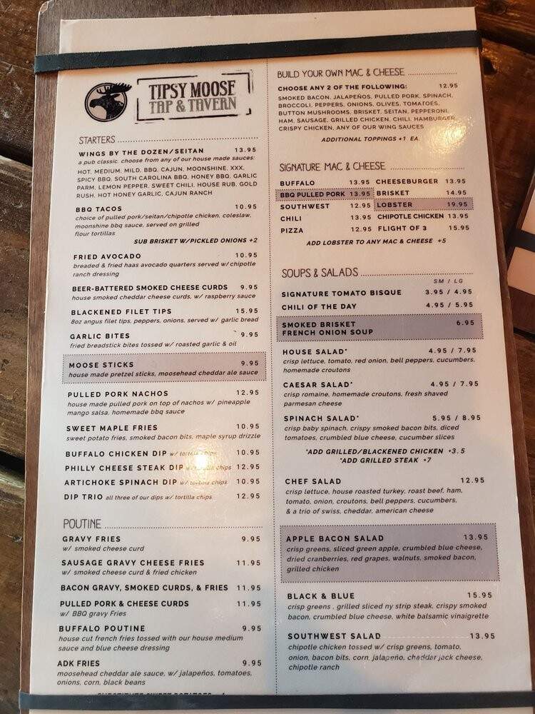 Tipsy Moose Tap & Tavern - Latham, NY menu_pic