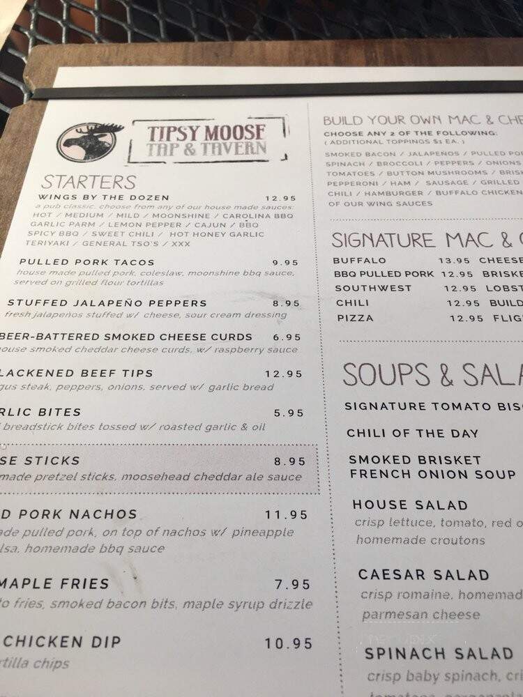 Tipsy Moose Tap & Tavern - Latham, NY menu_pic
