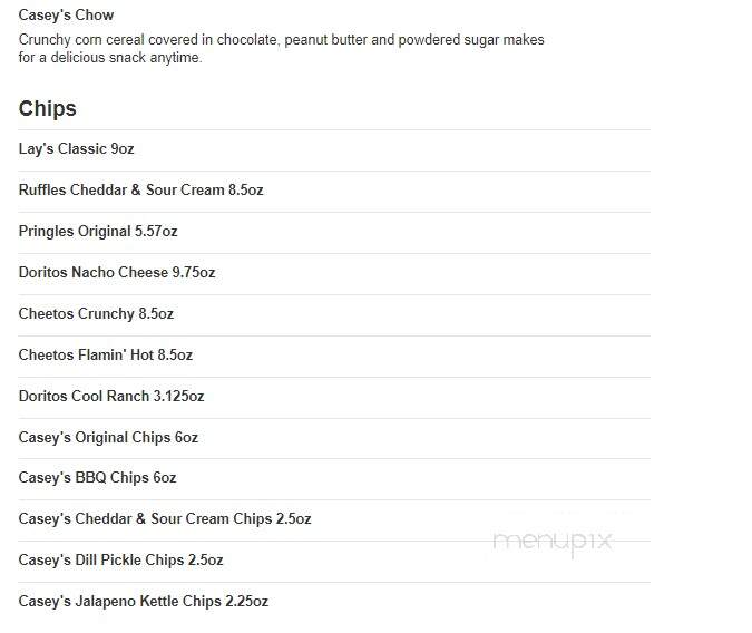 Casey's - Greentown, IN menu_pic