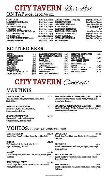 City Tavern Victor - Victor, NY menu_pic