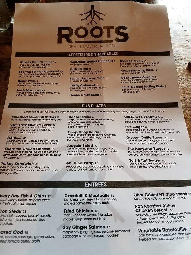 Roots - East Norriton, PA menu_pic