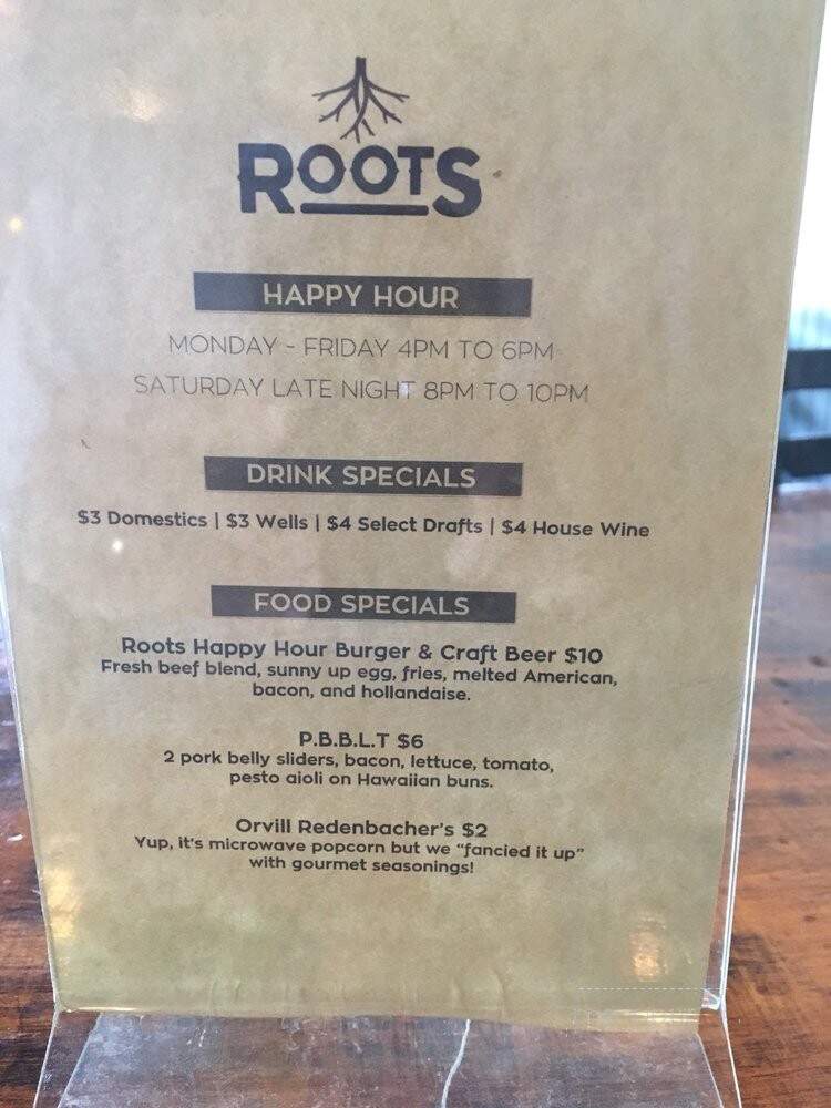 Roots - East Norriton, PA menu_pic