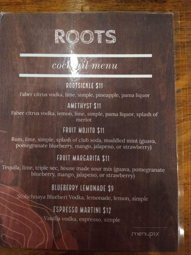 Roots - East Norriton, PA menu_pic