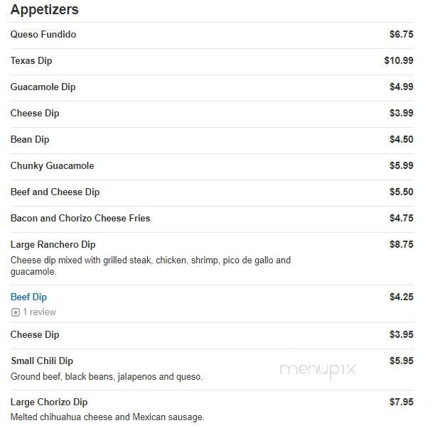 Ranchero - Hampton, GA menu_pic