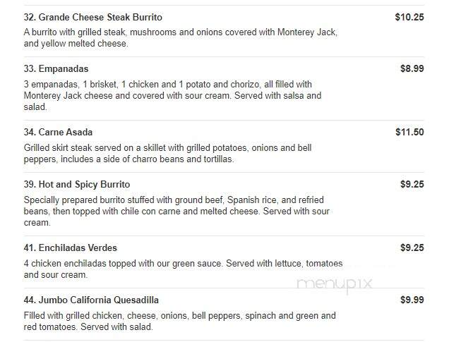 Ranchero - Hampton, GA menu_pic