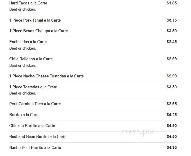 Ranchero - Hampton, GA menu_pic