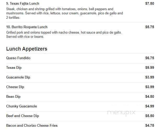 Ranchero - Hampton, GA menu_pic