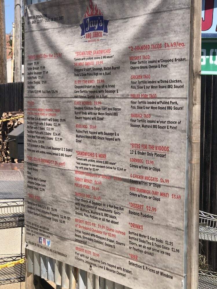 Jays BBQ Shack - Abilene, TX menu_pic