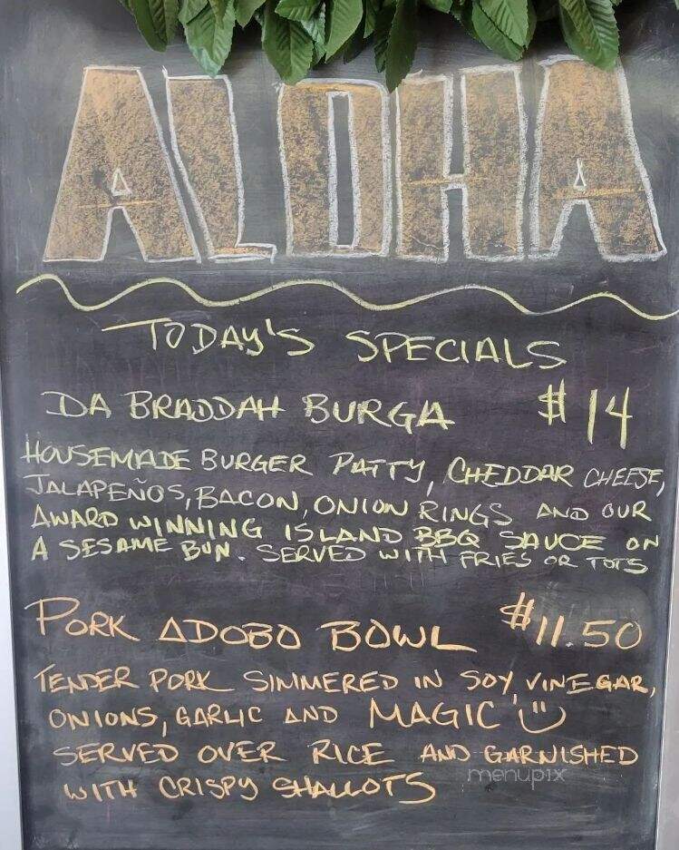 Aloha Shack - Reno, NV menu_pic