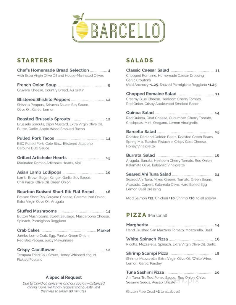 Barcello - North Palm Beach, FL menu_pic