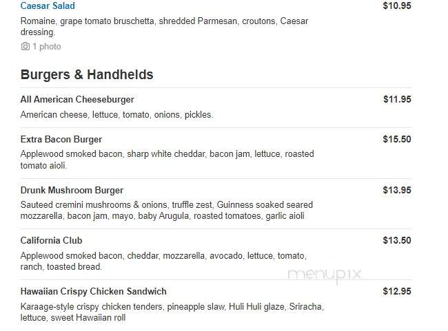 Dave & Buster's - Columbia, SC menu_pic