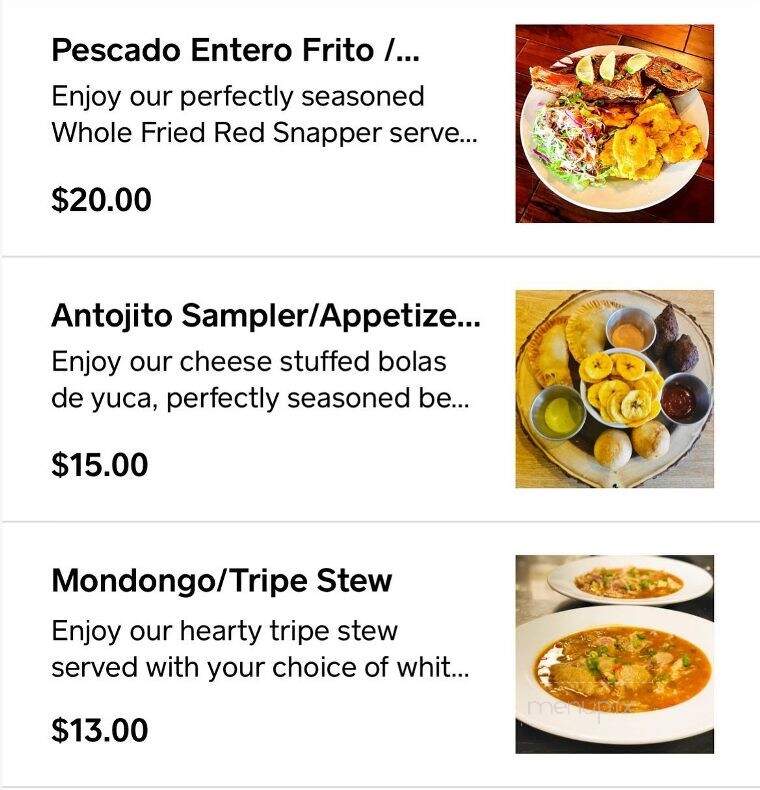 MANGU Authentic Dominican Cuisine - Gretna, LA menu_pic